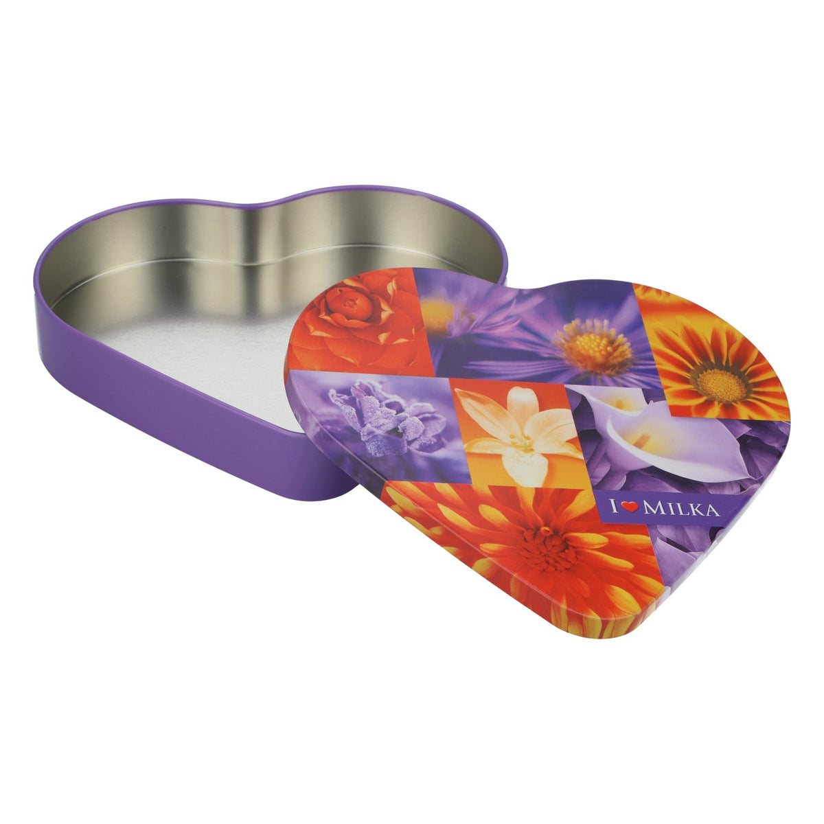 Milka Chocolate Gift Box Tin Box Jewelry Box "Heart" – View 4