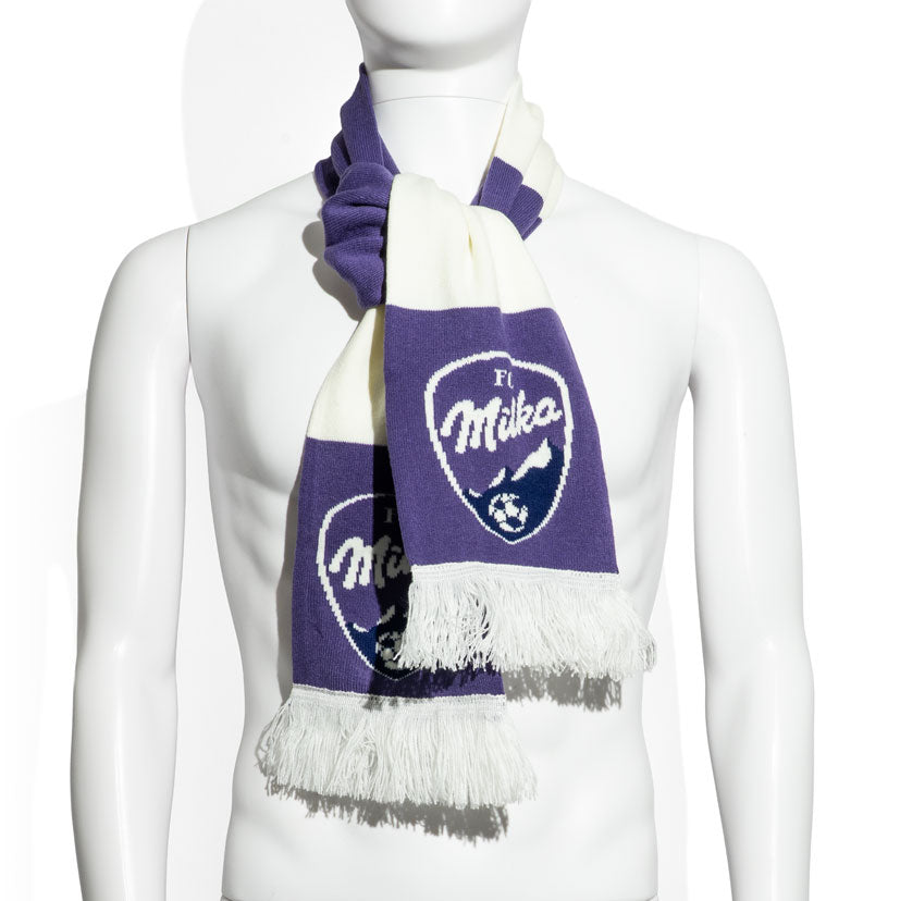 Milka Chocolate Wool Scarf / Fan Scarf Winter Scarf "FC Milka" – View 3