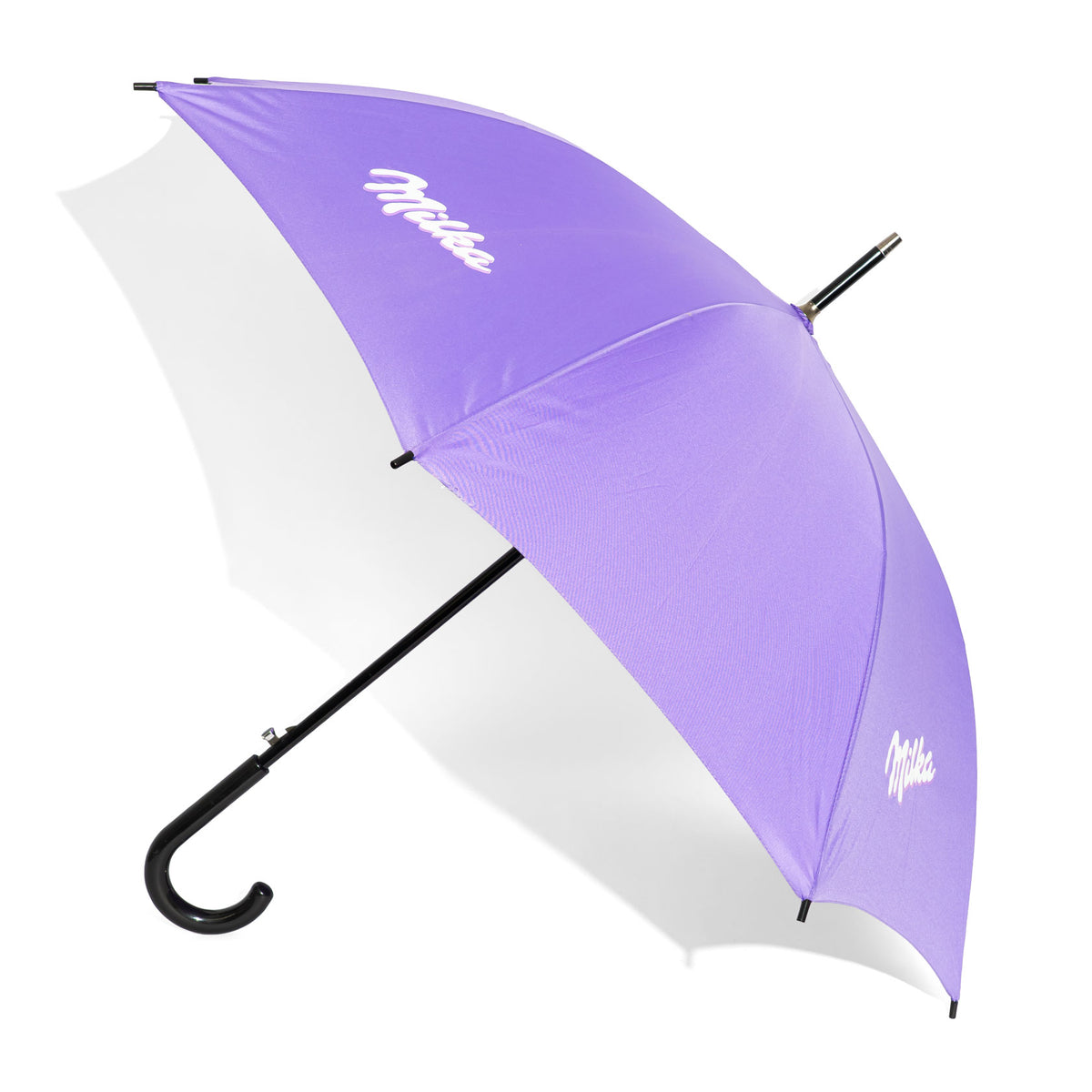 Milka Candy Round-Handle Glass Umbrella, 104 cm Span, Purple Polyester