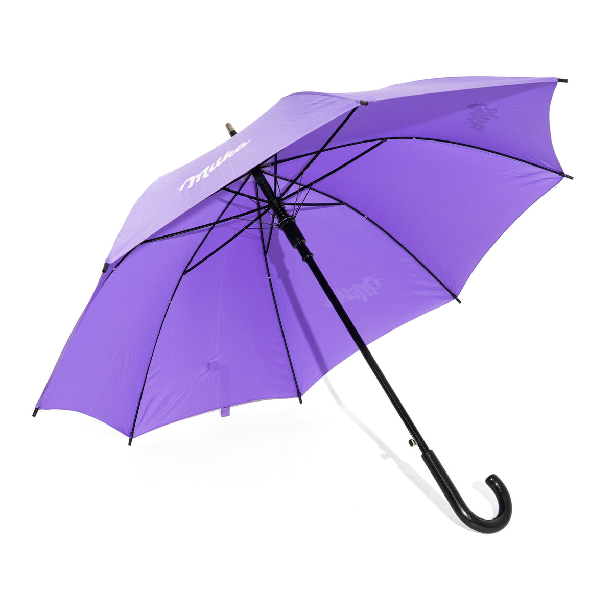 Milka Candy Round-Handle Glass Umbrella, 104 cm Span, Purple Polyester – View 3