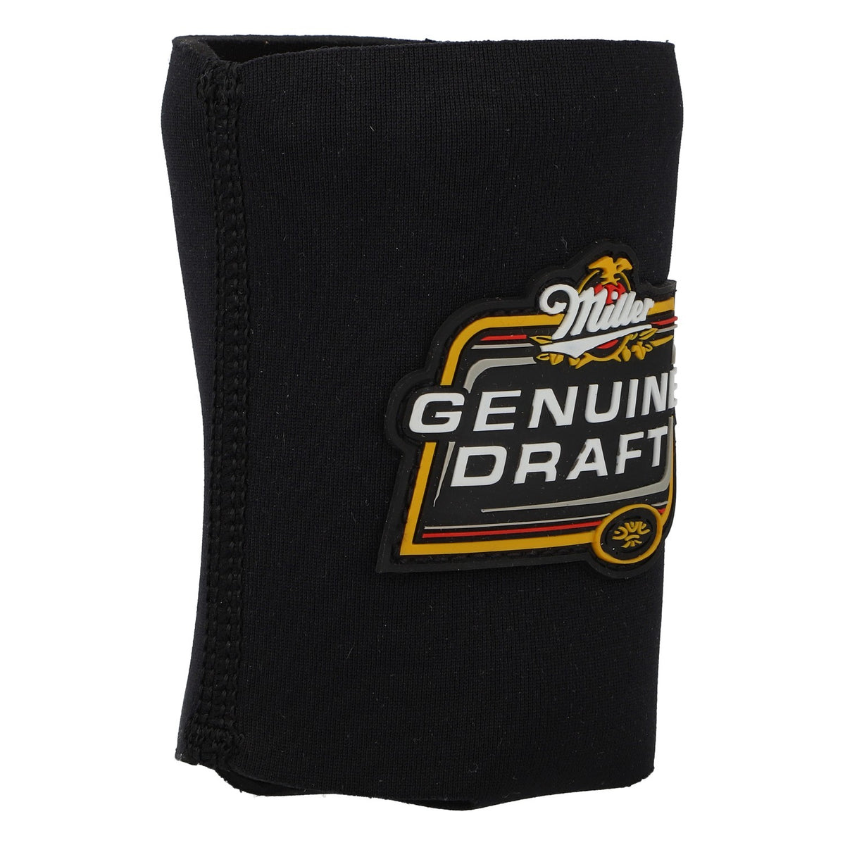Miller Beer Can Cooler, Neoprene, Genuine Draft, Black, Can Holder, Keeps Cans Cold – View 2