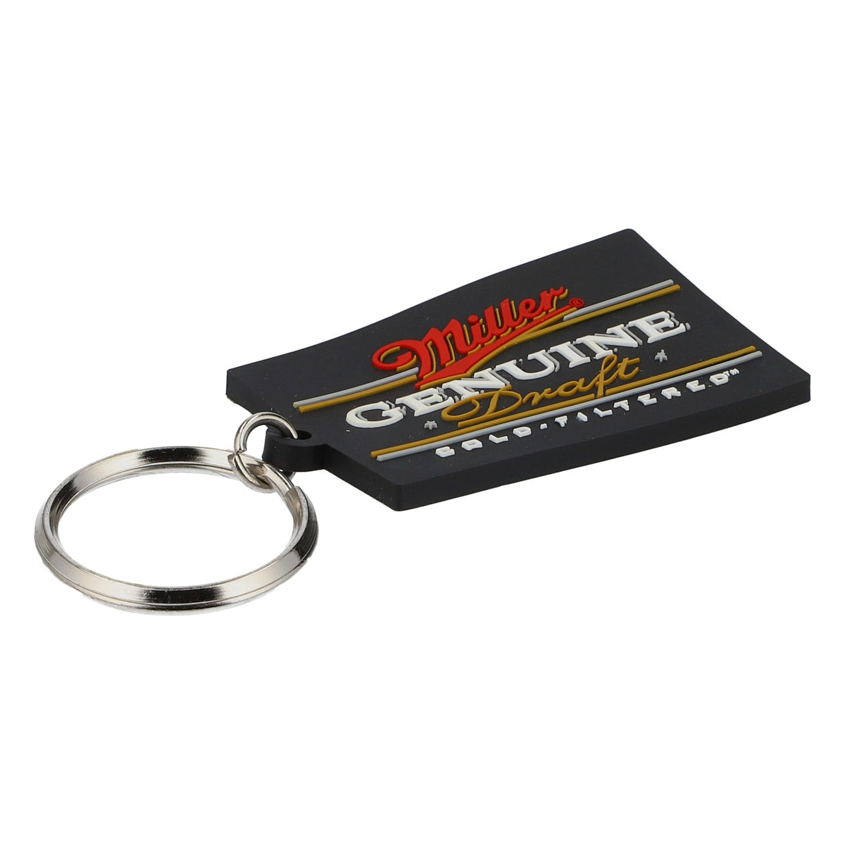 Miller Beer Keychain Rubber Keychain Genuine Draft Black
