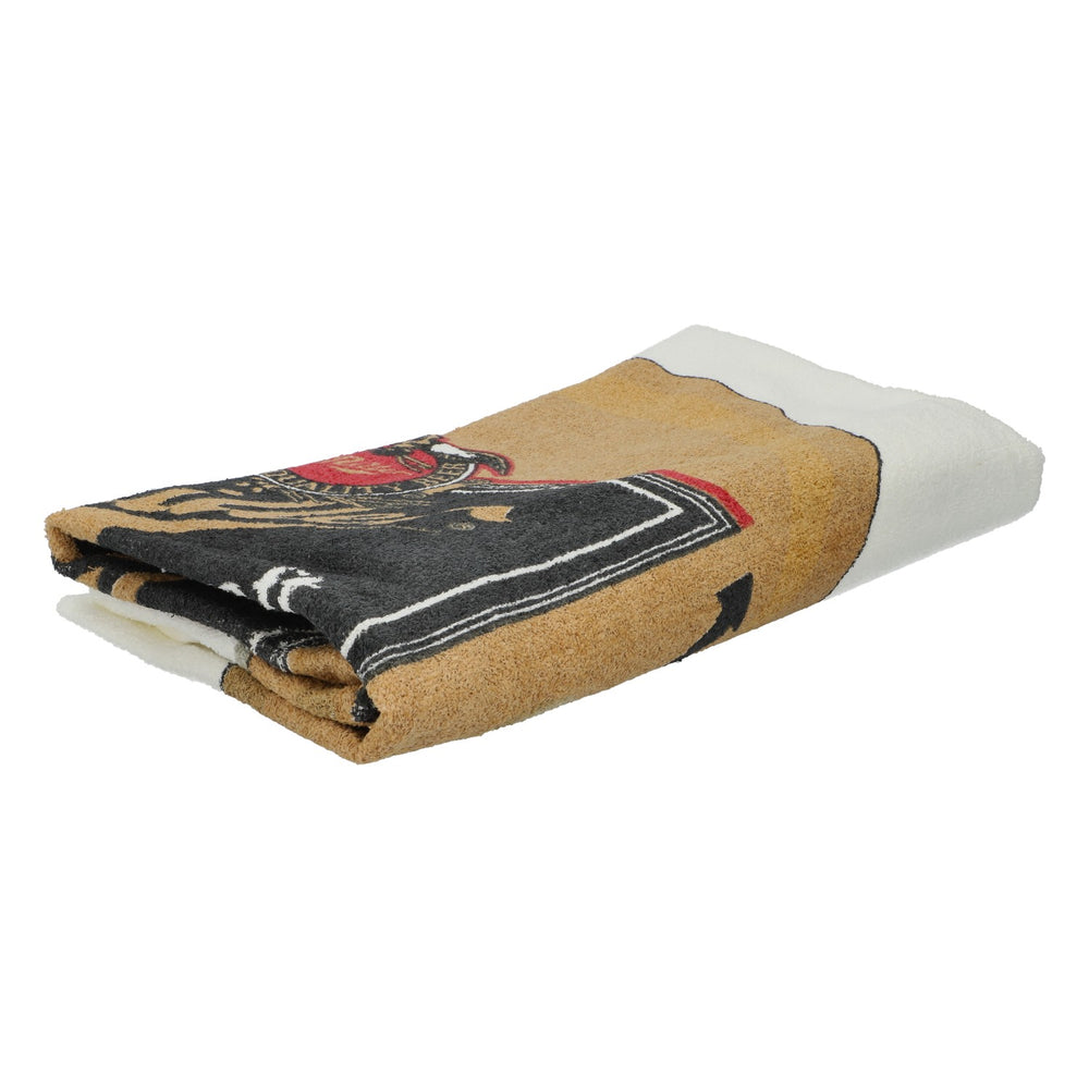 Miller Beer Beach Towel Bath Towel 145x87 White and Brown Sauna Towel with Logo, Cotton