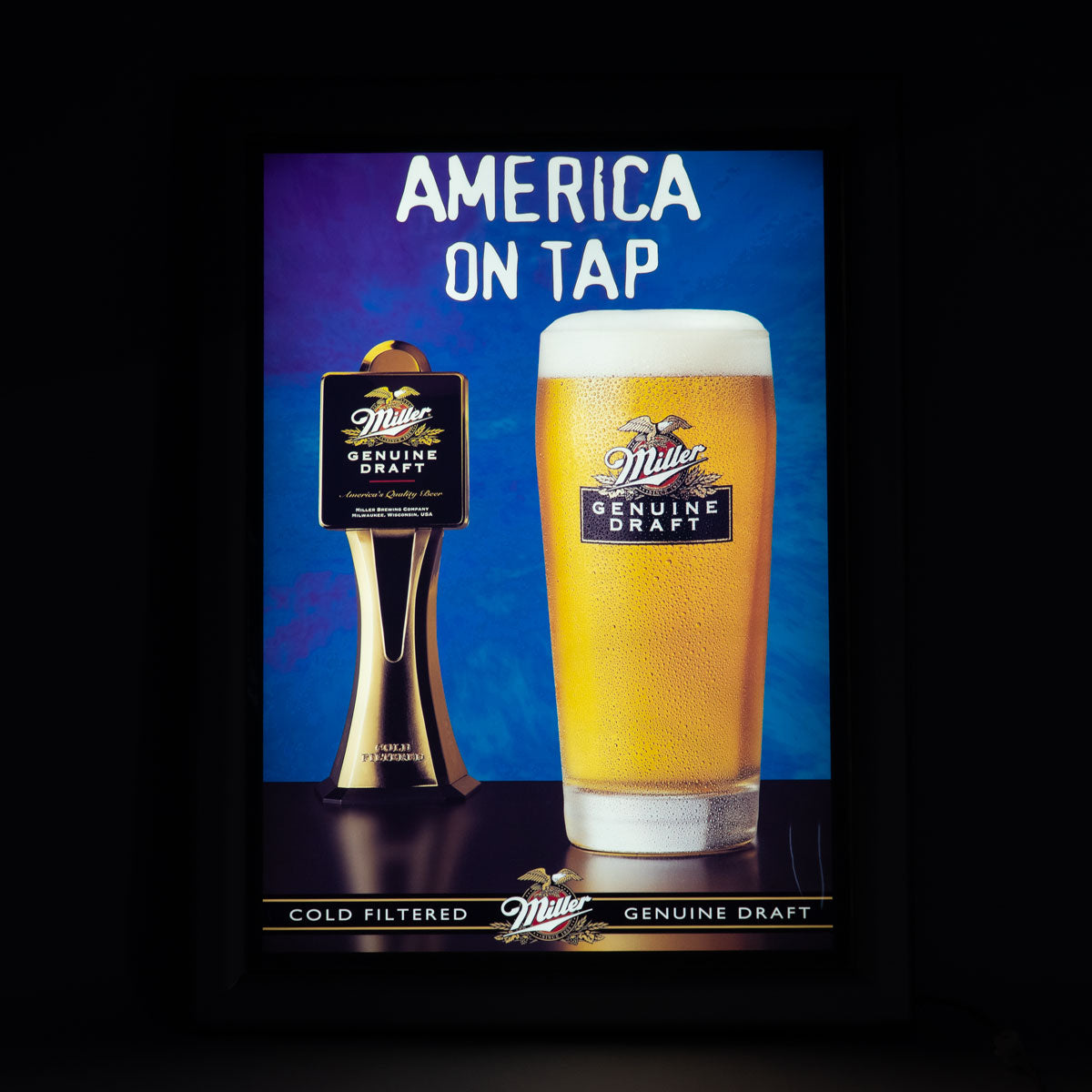 Miller Neon Sign Wall Art LED Frame American Genuine Draft Beer Brewery – View 4