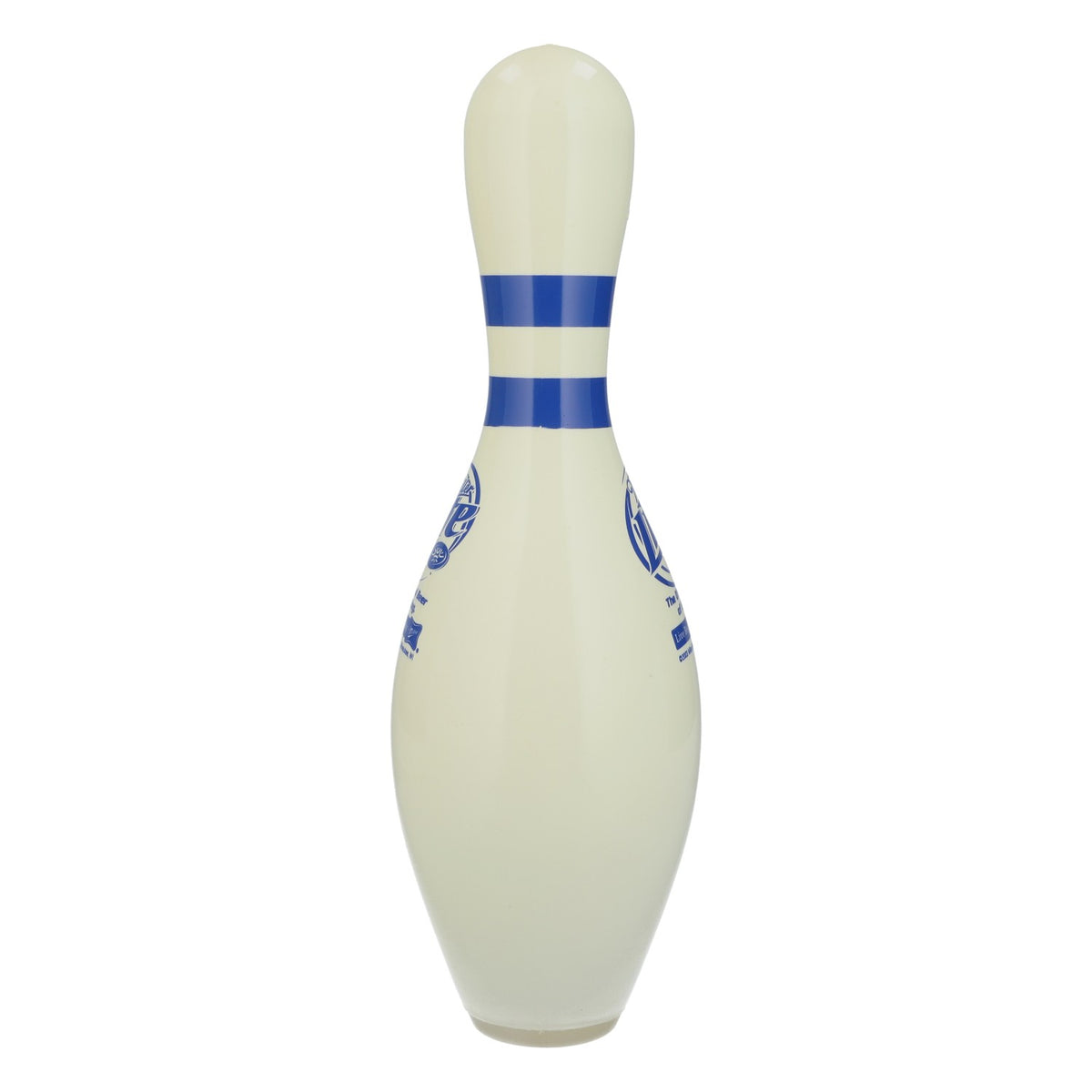 Miller Lite Beer Bowling Pin, Wood, White with Blue Logo, Decorative, Collectible, Bar – View 2