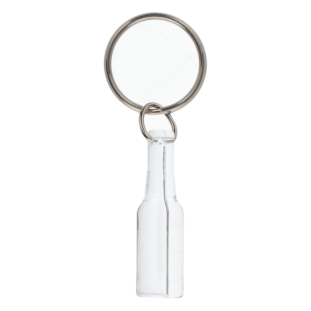 Miller Lite Beer Bottle-Shaped Keychain, Clear Plastic – View 2