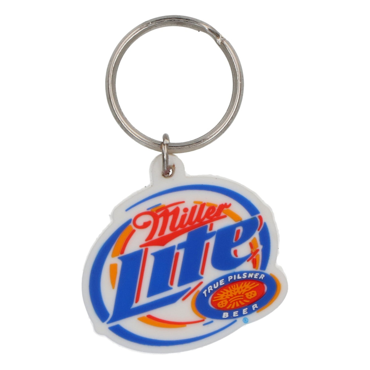 Miller Lite Beer Keychain, White Rubber, True Pilsener Keychain – View 2