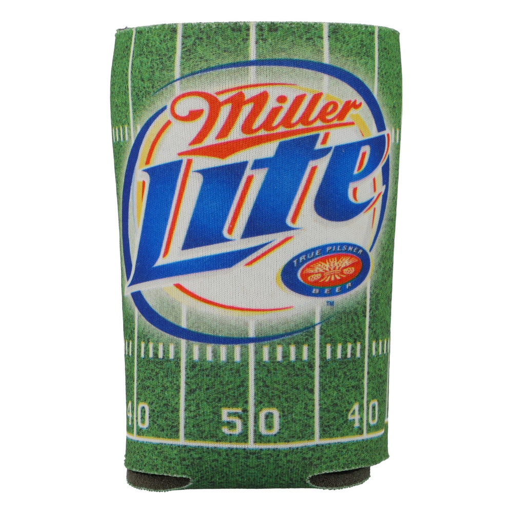 Miller Lite Neoprene Can Cooler, American Football, Green, Beer Can Holder