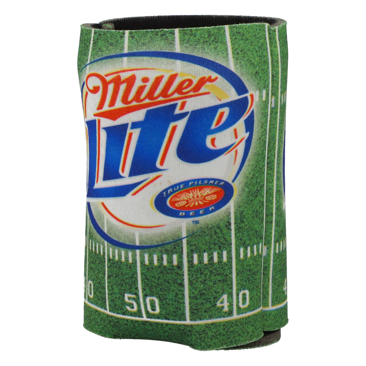 Miller Lite Neoprene Can Cooler, American Football, Green, Beer Can Holder – View 3