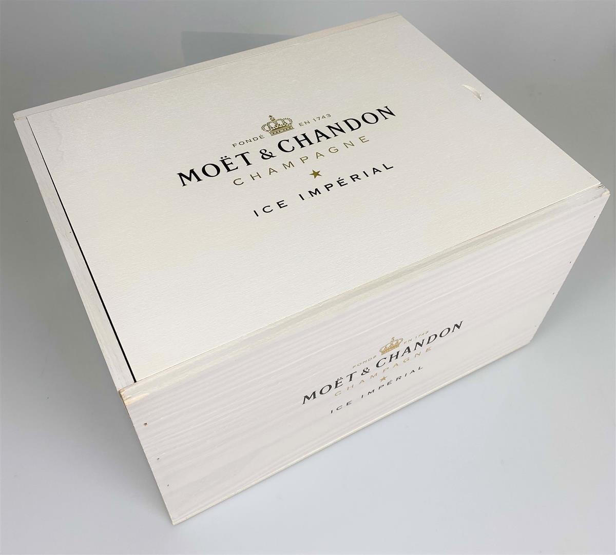 Moët & Chandon Champagne Wooden Box Ice Imperial White