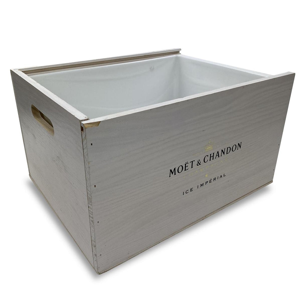 Moët & Chandon Champagne Wooden Box Ice Imperial White Strong