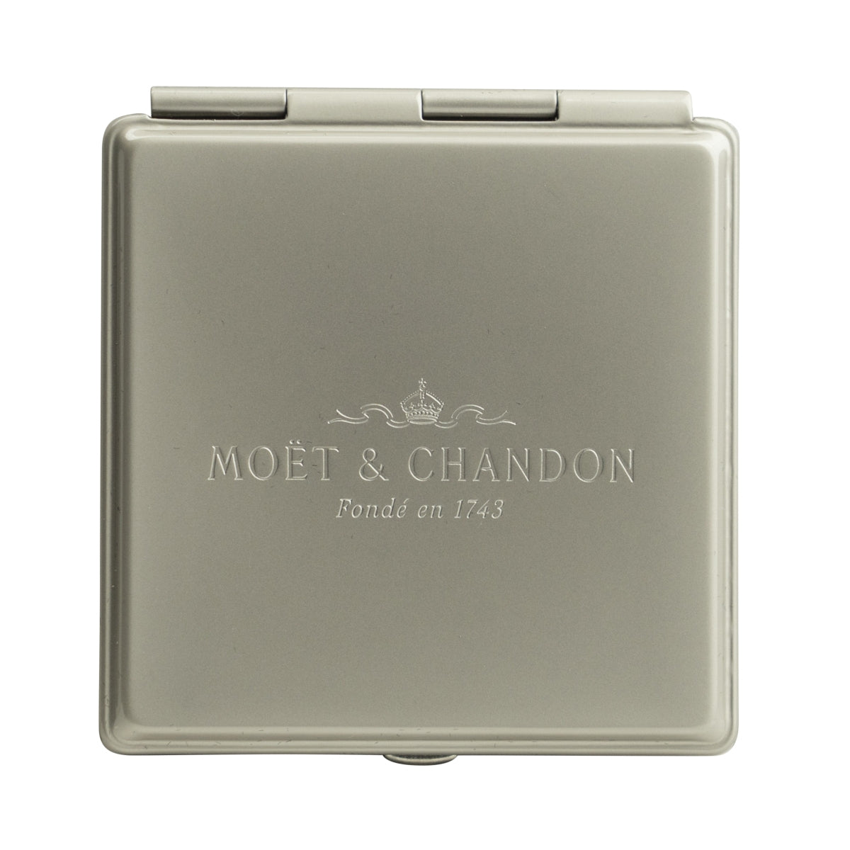 Moët & Chandon Champagne Pocket Mirror, Foldable, Silver Box, Mirror, Rare