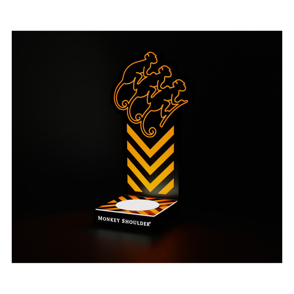 Monkey Shoulder Whiskey Glorifier LED, New, Black Plastic