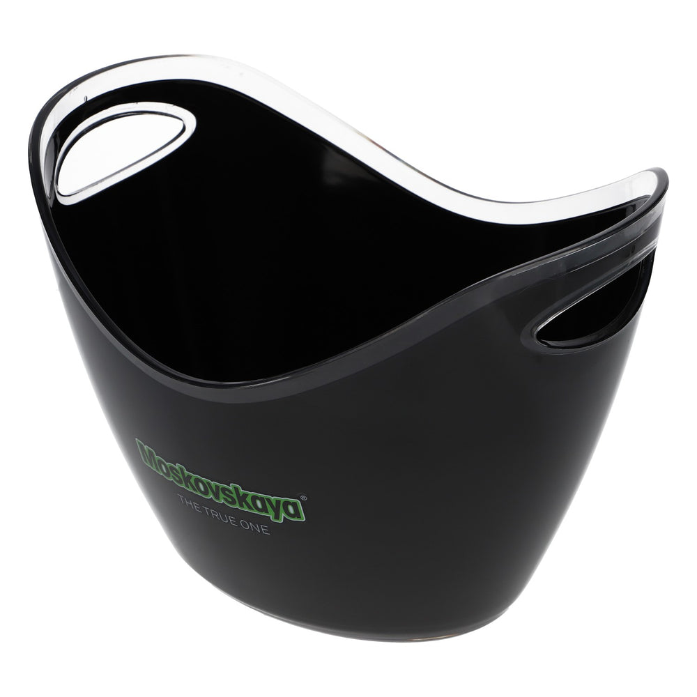Moskovskaya Vodka Bottle Cooler Ice Cube Tray Black and Green with Small Logo
