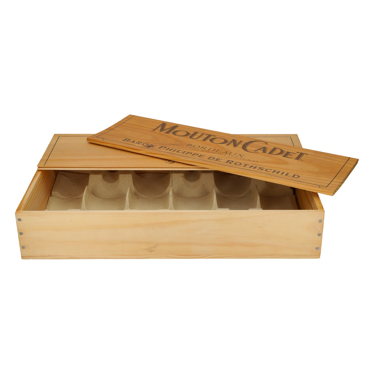 Mouton Cadet Wine Wooden Crate Home Decor 32x50x10 cm – View 3