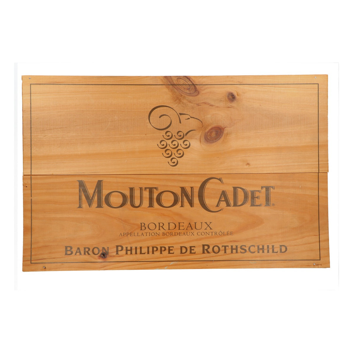 Mouton Cadet Wine Wooden Crate Home Decor 32x50x10 cm – View 5