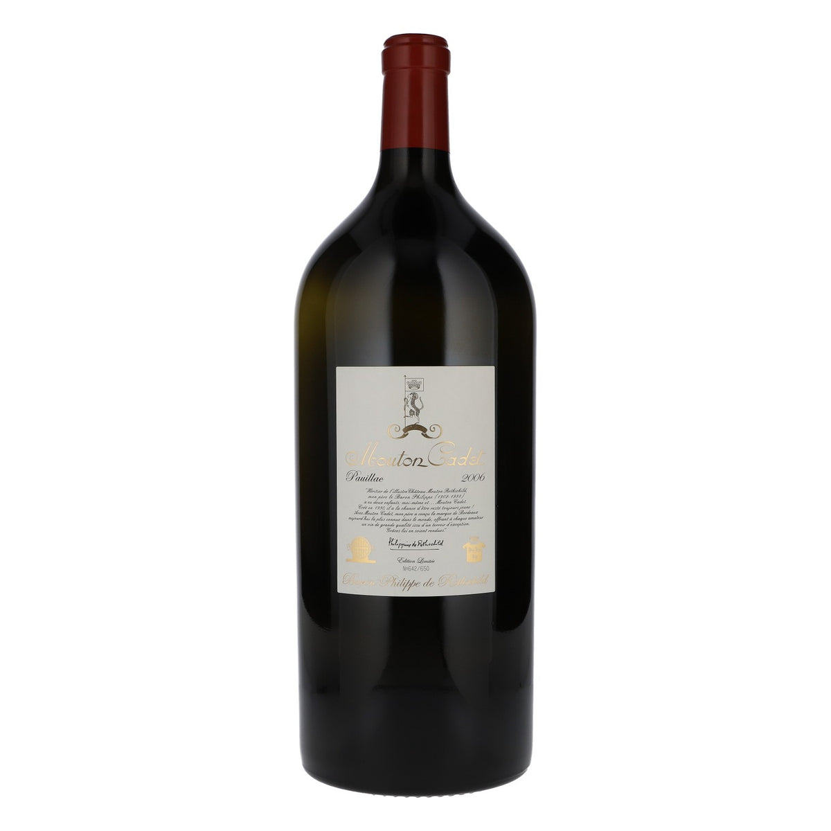 Mouton Cadet Wine Display Bottle 5L Pauillac 2006 Decorative Bottle