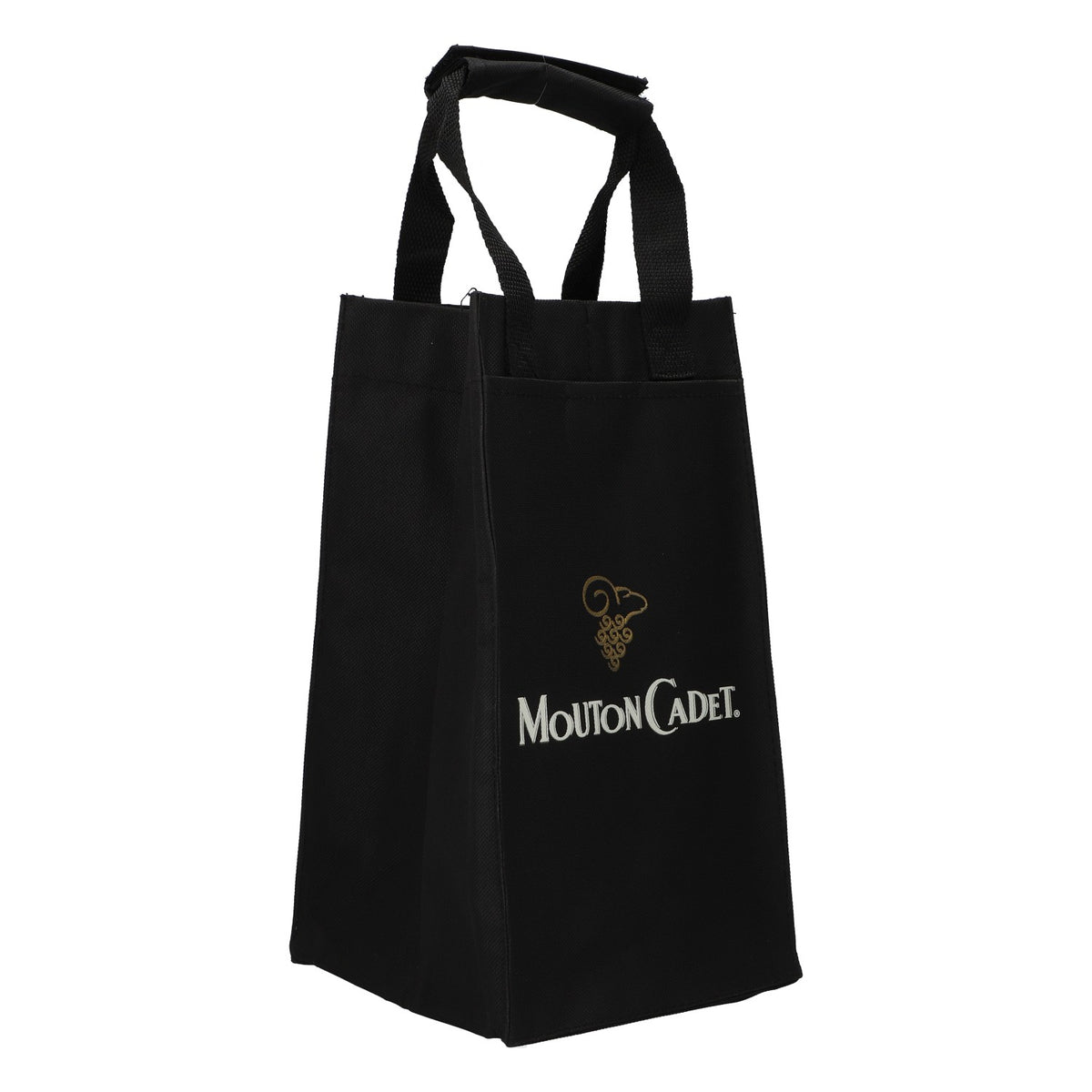 Mouton Cadet Wine Bag, 4-Compartment Bottle Holder, Black – View 2