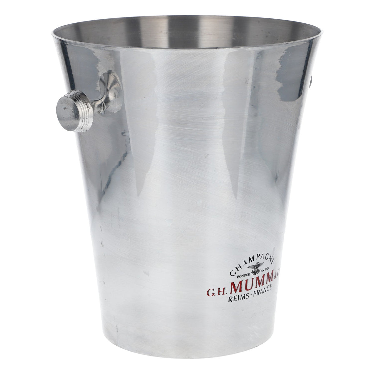 Mumm Champagne Bottle Cooler Ice Cube Tray Metal Silver Champagne Cooler – View 2