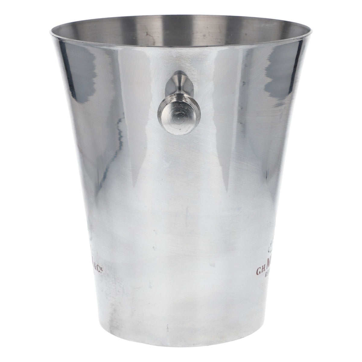 Mumm Champagne Bottle Cooler Ice Cube Tray Metal Silver Champagne Cooler – View 3