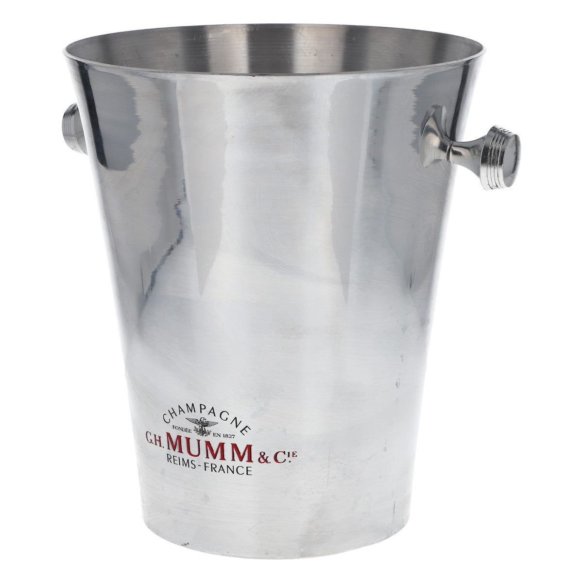 Mumm Champagne Bottle Cooler Ice Cube Tray Metal Silver Champagne Cooler – View 4