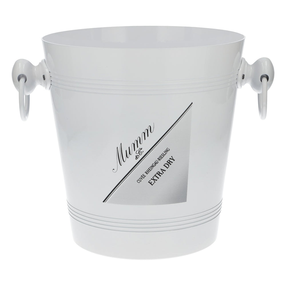 Mumm Champagne Ice Bucket Bottle Cooler Ice Box Extra Dry White Metal