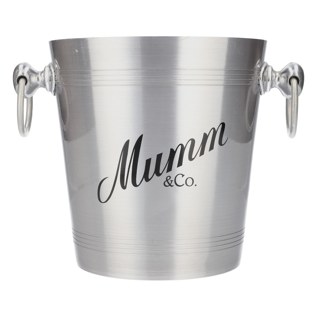 Mumm Sparkling Wine Cooler Ice Bucket Bottle Cooler Ice Cube Silver with Handle