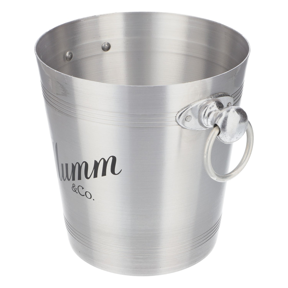 Mumm Sparkling Wine Cooler Ice Bucket Bottle Cooler Ice Cube Silver with Handle – View 4