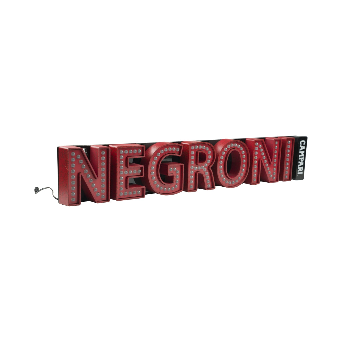 Negroni neon sign LED letters Campari red light advertising bar cocktail – View 2