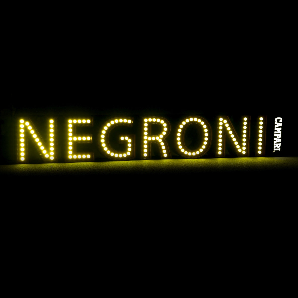 Negroni neon sign LED letters Campari red light advertising bar cocktail – View 4