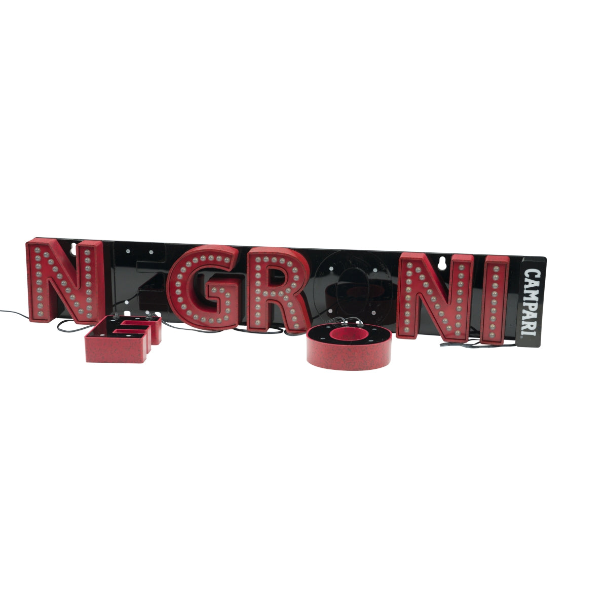 Negroni neon sign LED letters Campari red light advertising bar cocktail – View 5