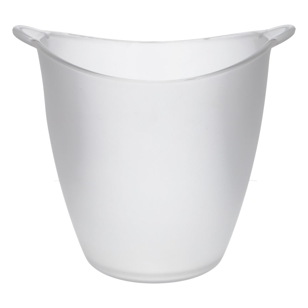 No Branding Bottle Cooler Ice Cube Container Frosted Glass with Handle Acrylic