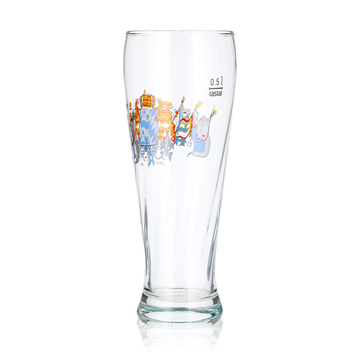 No Name Beer Glass, 0.5 L, Bavaria Logo, Wheat Beer Glass, Rastal – View 3