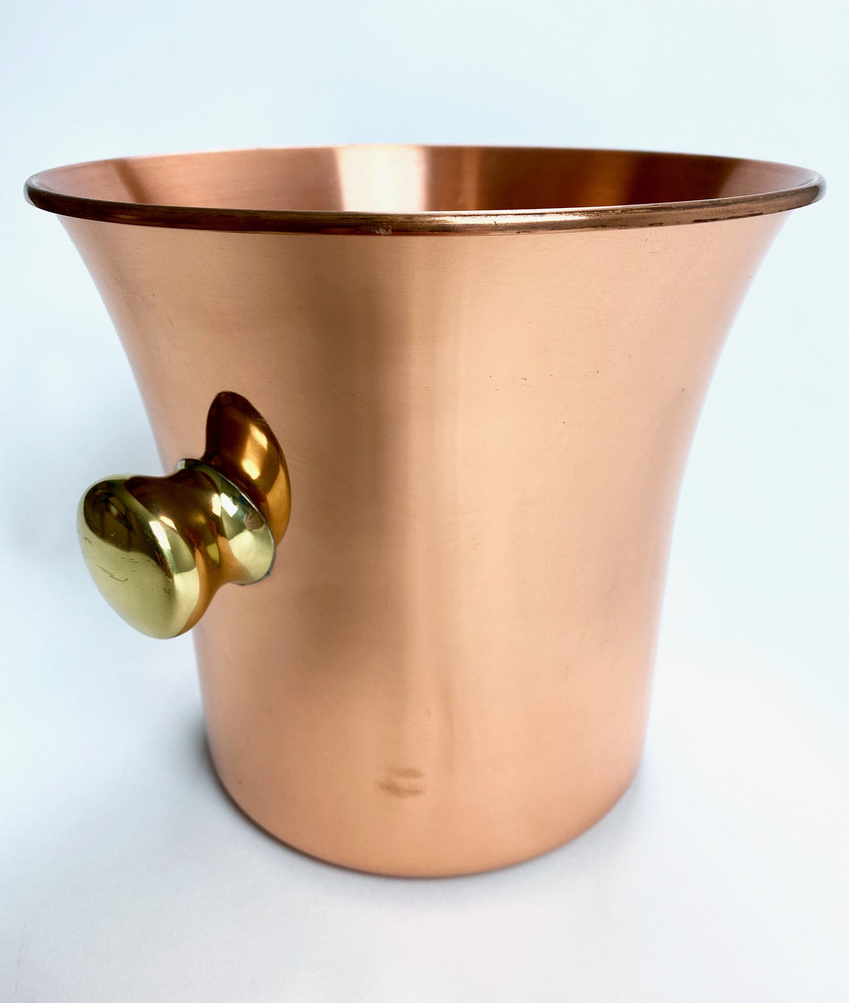 No Name Champagne Bottle Cooler Ice Cube Tray Metal Bucket Thin Copper – View 3