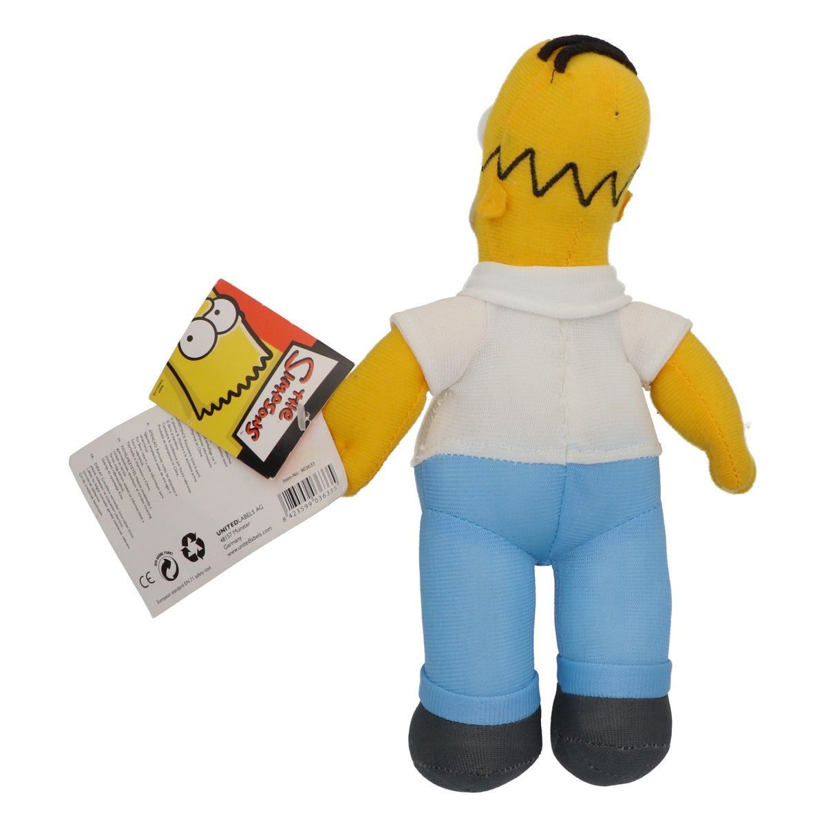 No Name Toy Cuddly Toy Plush Toy The Simpsons Homer Simpson New Yellow – View 2