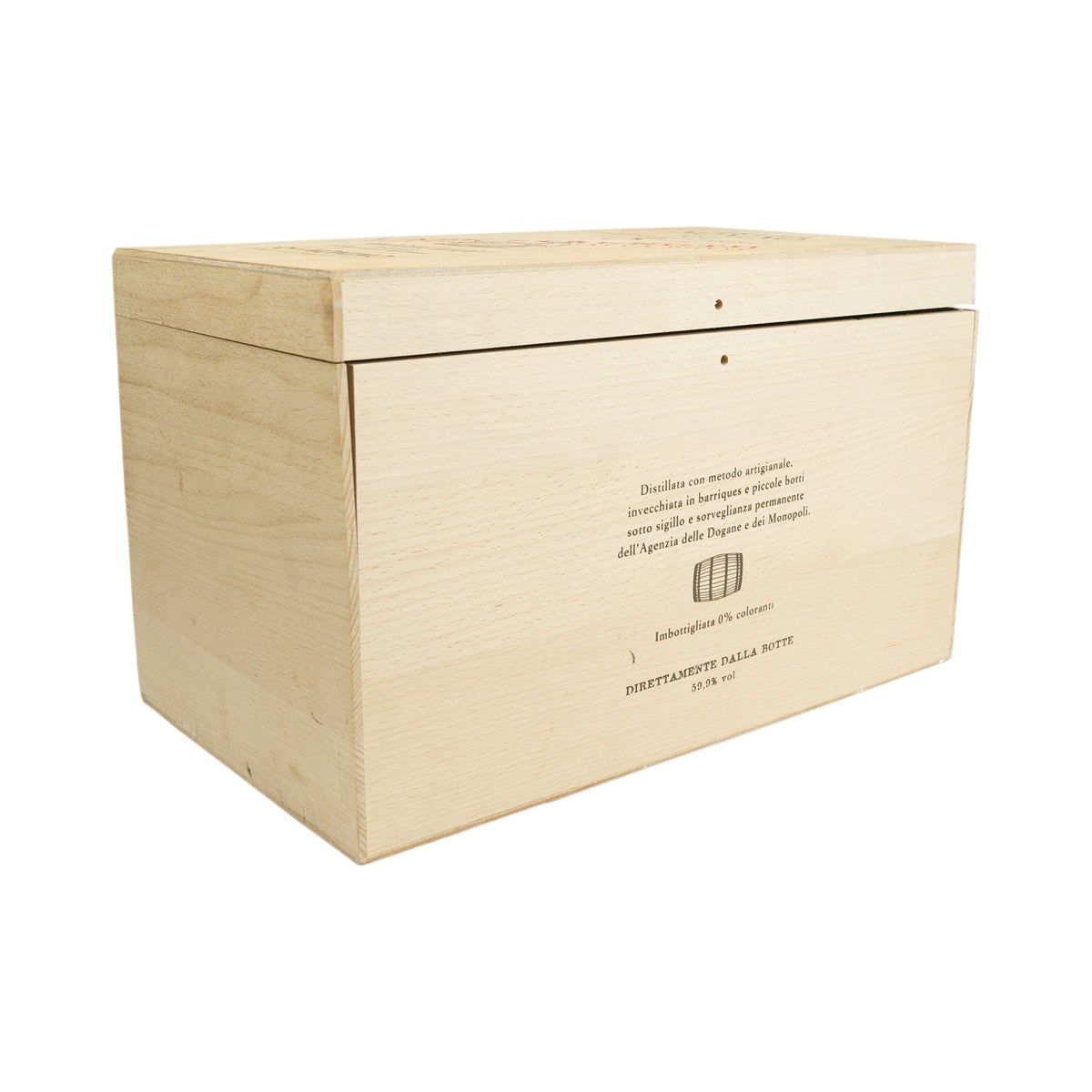 Nonino Grappa Riserva Wooden Box Natural 40x23x24cm Decorative Box Display Case – View 2