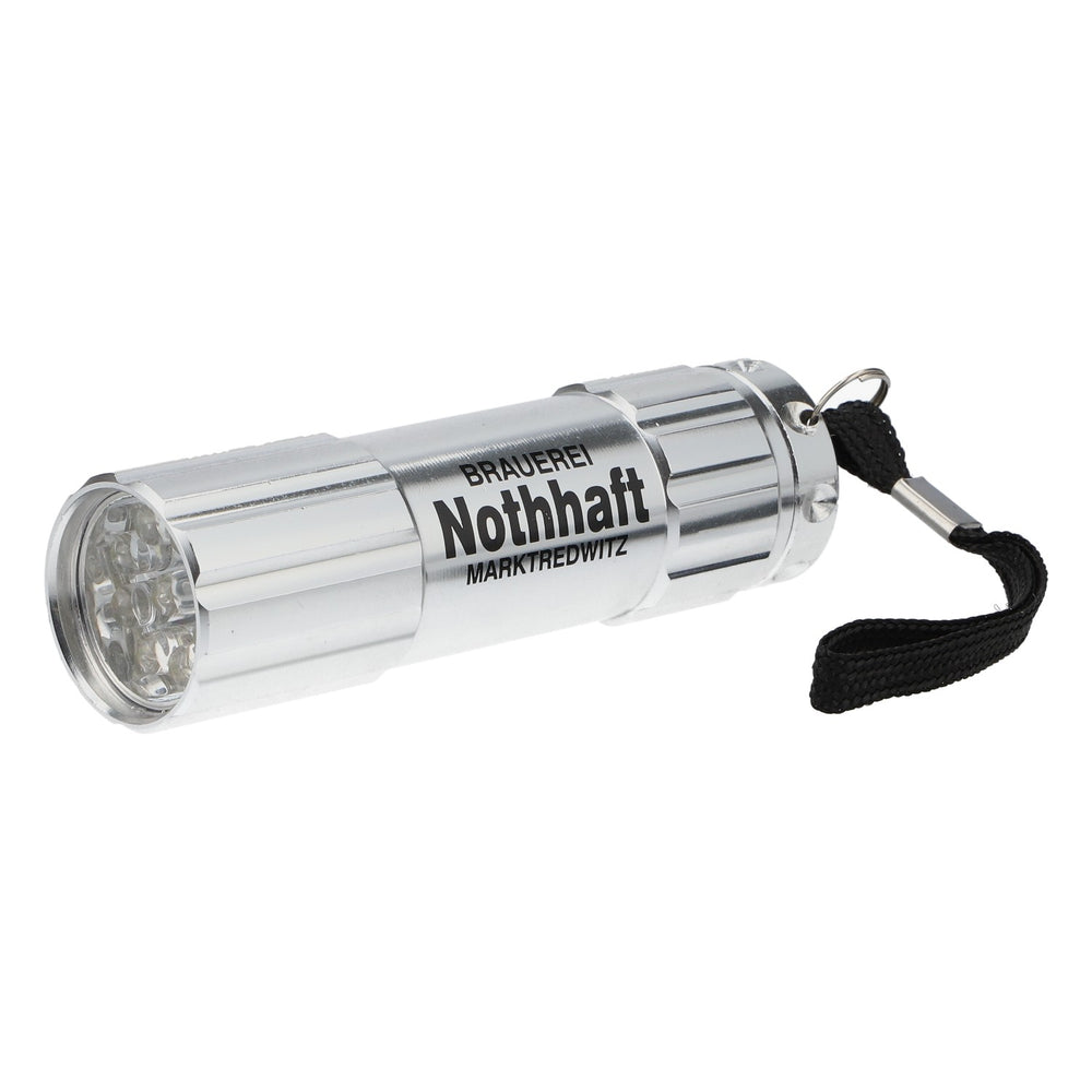 Nothaft Beer Flashlight Marktredwitz Silver 9 LED Plastic Fan Merchandise