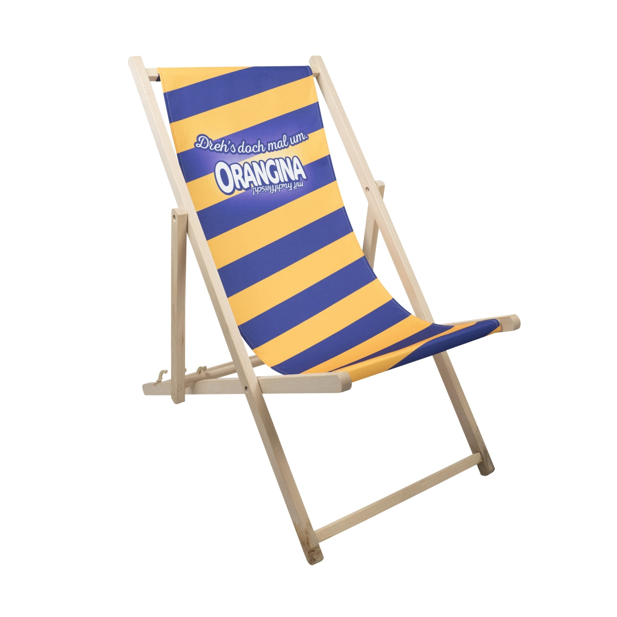 Orangina Deck Chair Lounge Furniture Deckchair Foldable Camping Beach Garden
