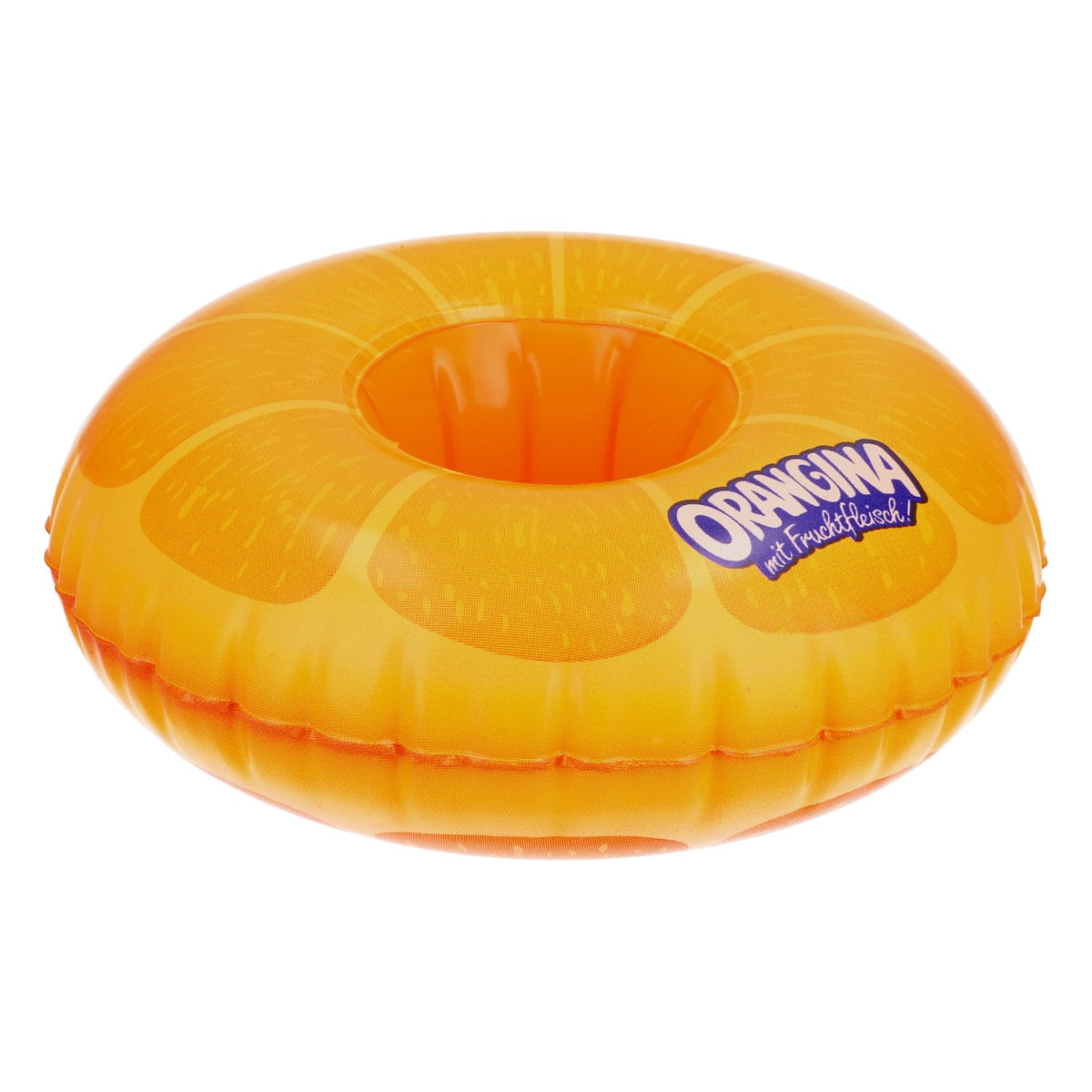 Orangina soft drink shrinking drink holder for pool Orange inflatable – View 2