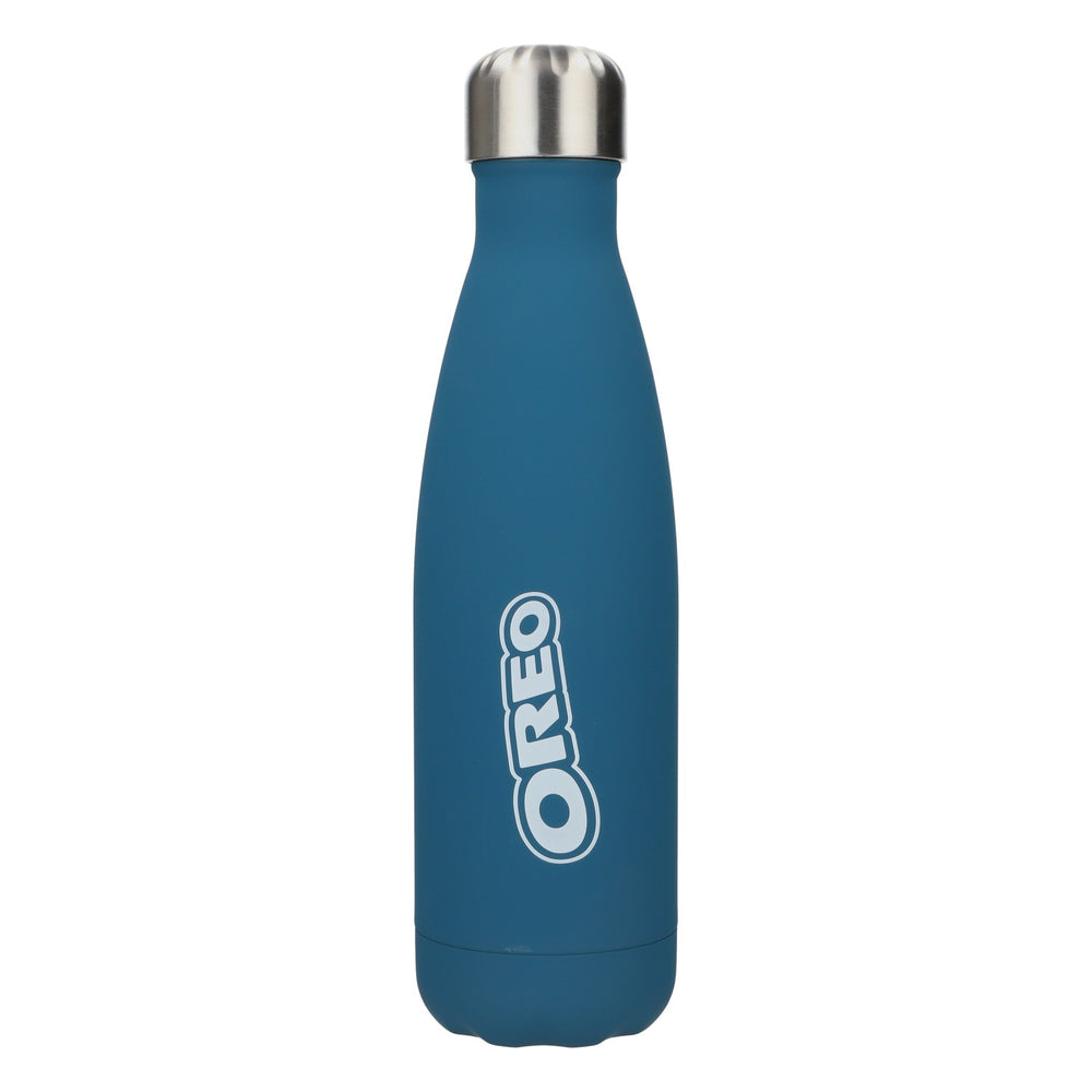 Oreo Candy Water Bottle 0.5L Insulated Bottle Blue Rubberized Stainless Steel