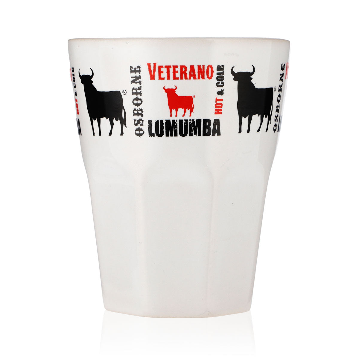 Osborne Veterano Rum Ceramic Mug Glasses White Lumumba "Osborne"