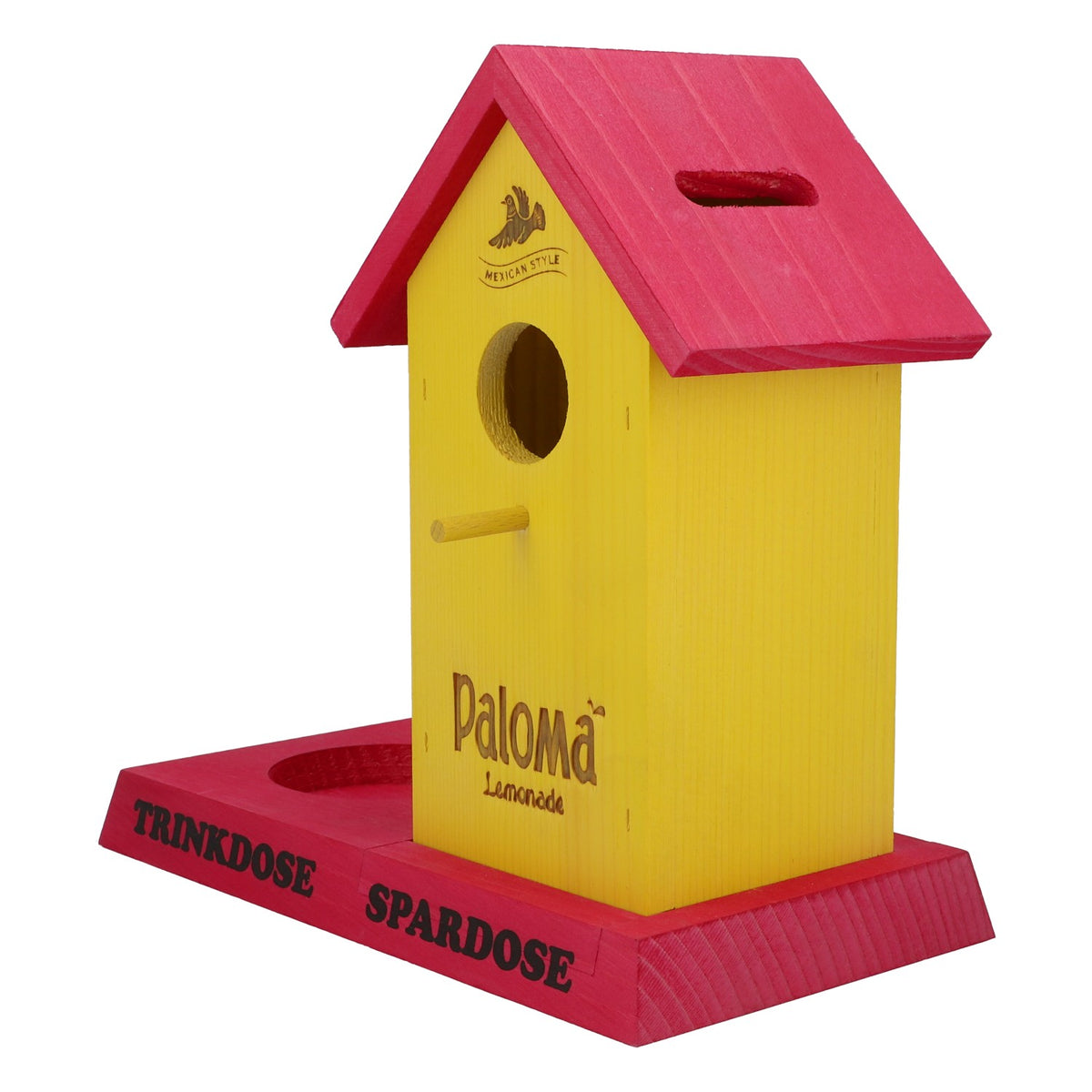 Paloma Soft Drink Real Wood Tip Jar Birdhouse Money Box Cash Box – View 4