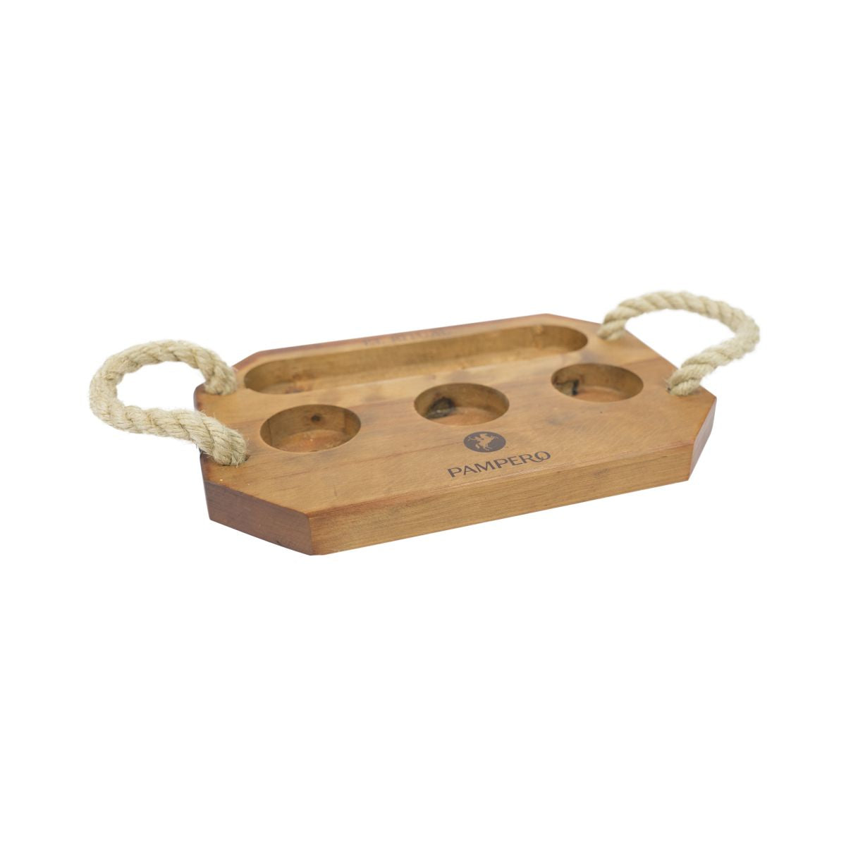 Pampero Rum Serving Tray Wooden Block Glorifier El Ritual Presenter Carrying Cord