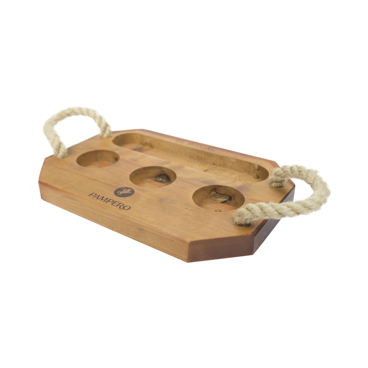 Pampero Rum Serving Tray Wooden Block Glorifier El Ritual Presenter Carrying Cord – View 2