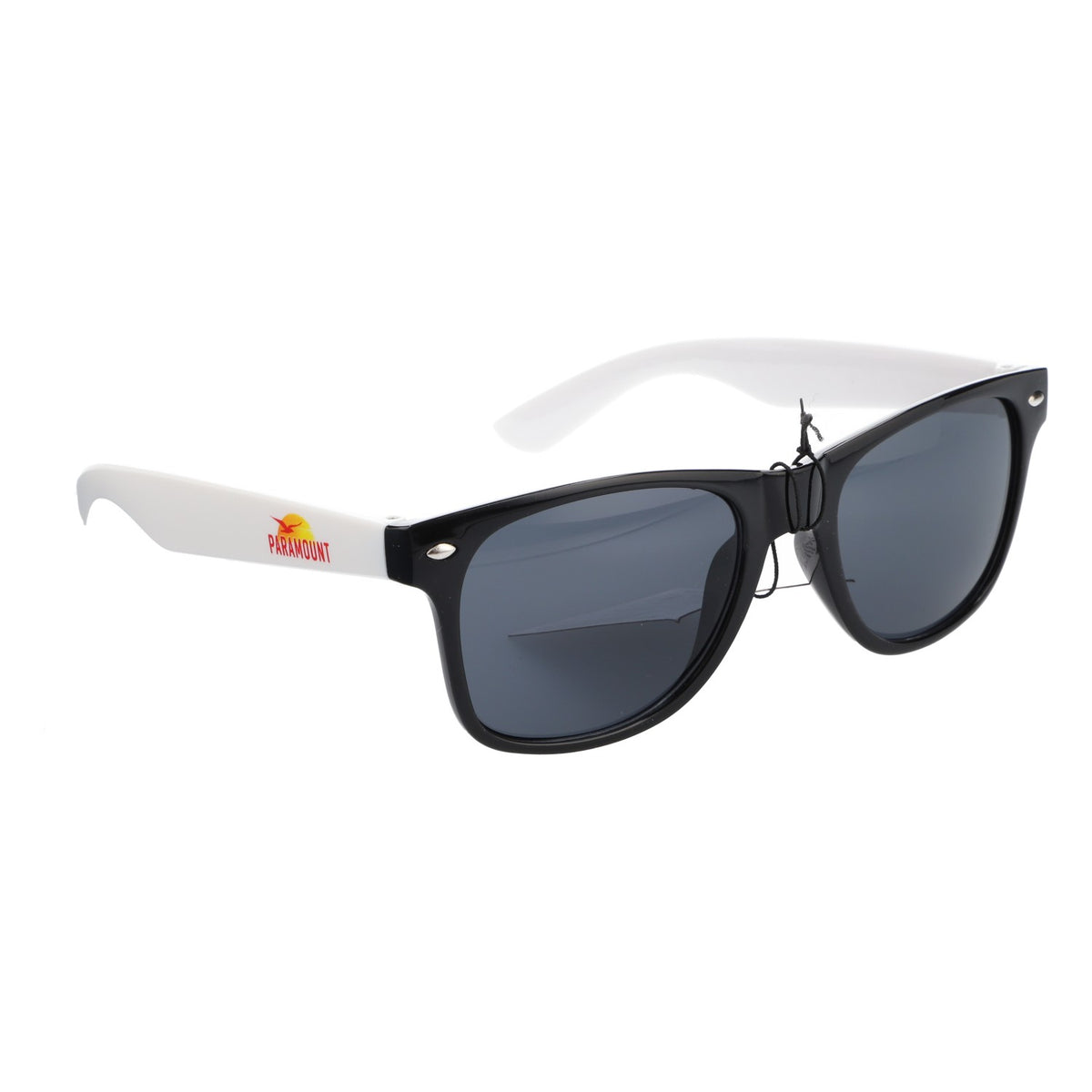 Paramount Sunglasses Glasses Sunglasses Party Black White Temples – View 3