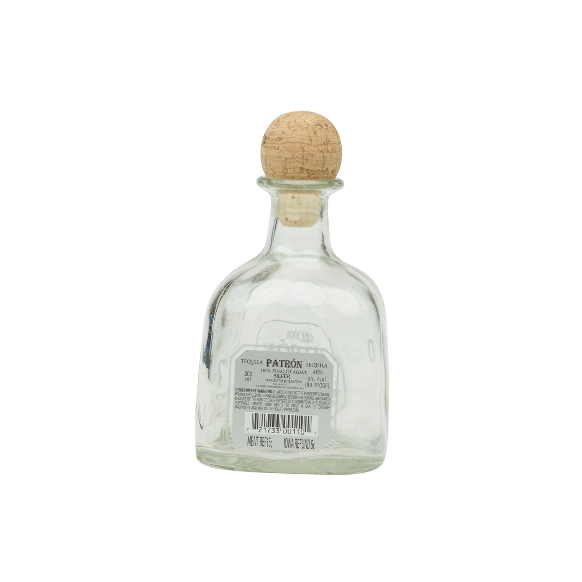 Patron Tequila Show Bottle 0.2L Empty Bottles Cork Bar Display Dummy Decoration – View 2