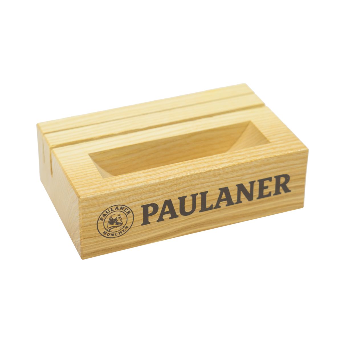 Paulaner table display card holder with beer mat compartment Gastro beer garden