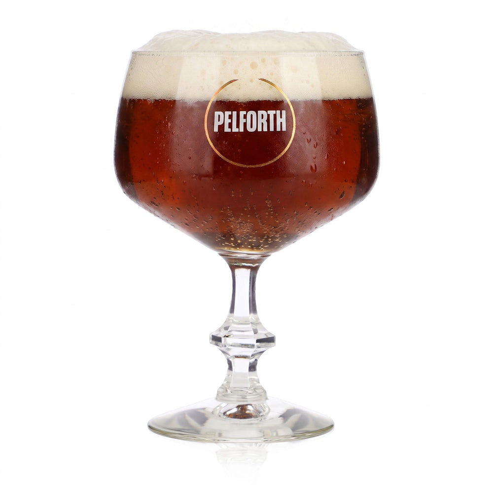 Pelforth Beer Glass 0.35 L, Tulip-Shaped, Square Stem, Durobor