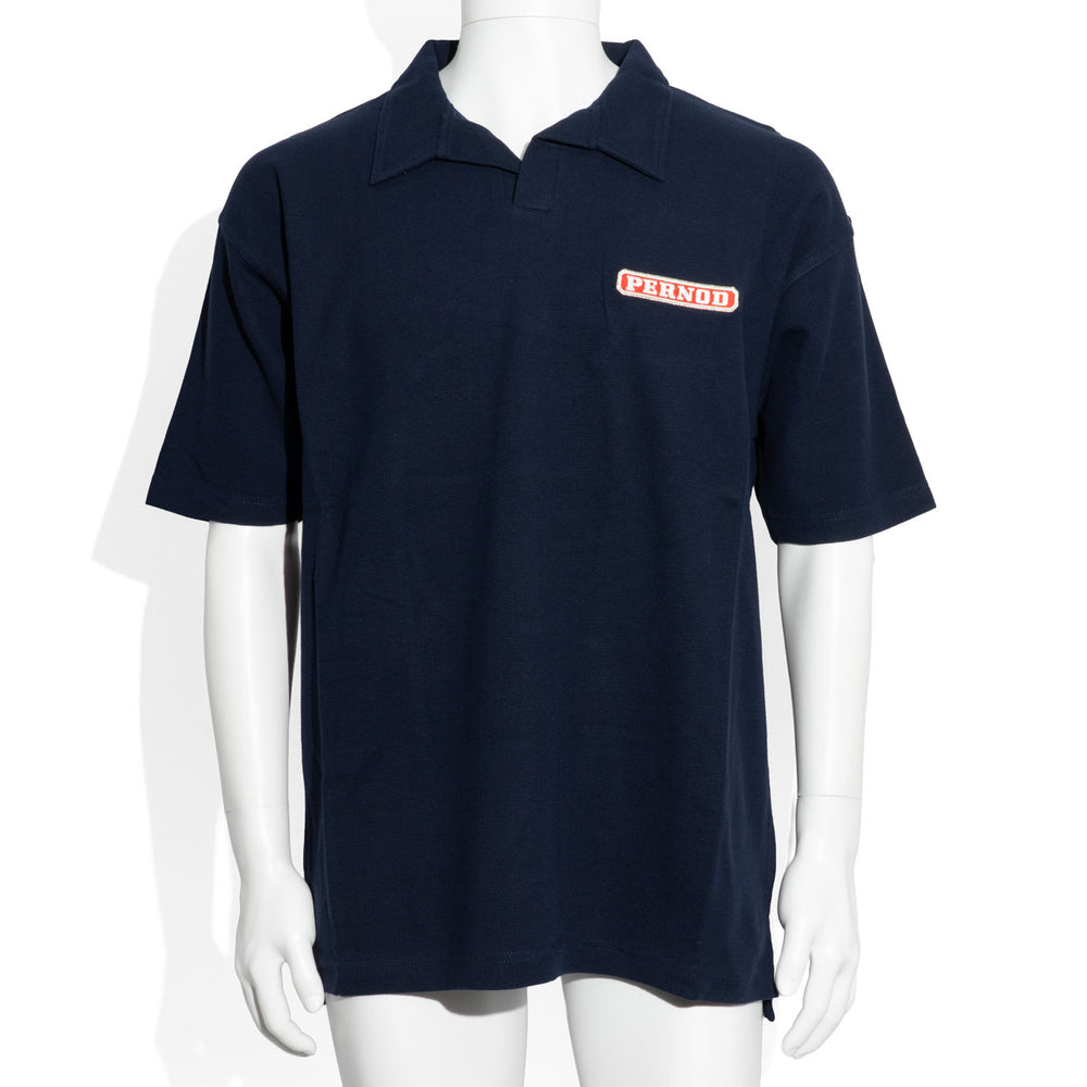 Pernod Liqueur Polo Shirt Casual Shirt Men's Plain Blue Size L