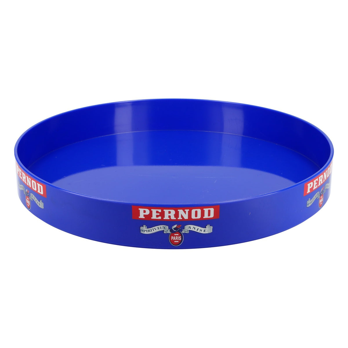 Pernod liqueur serving tray Waiter's tray Round tray Bistro tray blue